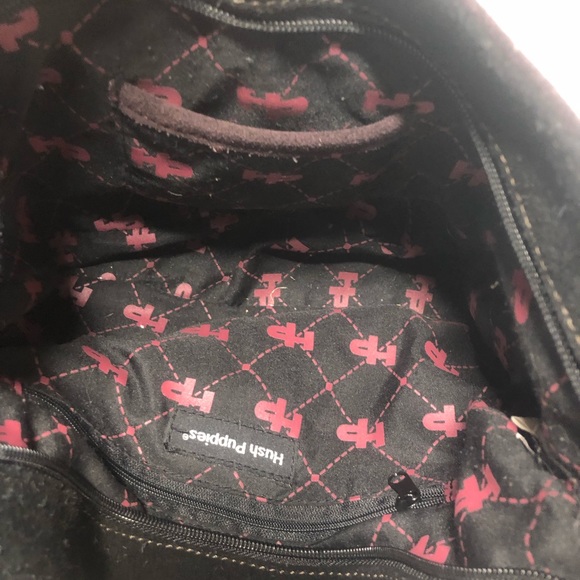 Vintage Hush Puppies Genuine Suede Hobo style purse bag 1980s Throwback - Picture 10 of 16